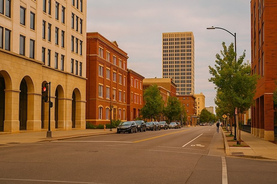 After: Enhanced urban scene